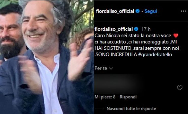 Saluto Fiordaliso a Nicola Fuiano