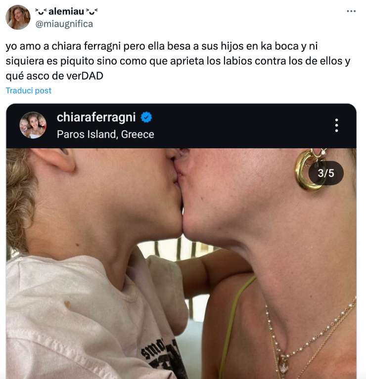 Chiara Ferragni criticata foto figlio